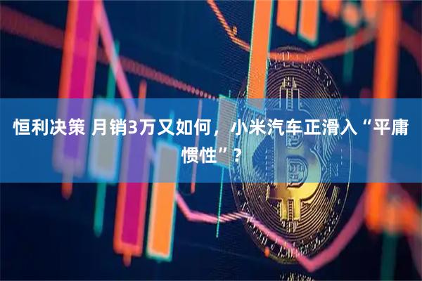 恒利决策 月销3万又如何，小米汽车正滑入“平庸惯性”？