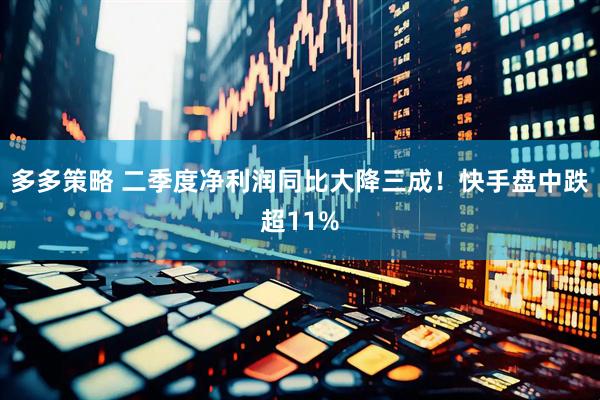 多多策略 二季度净利润同比大降三成！快手盘中跌超11%
