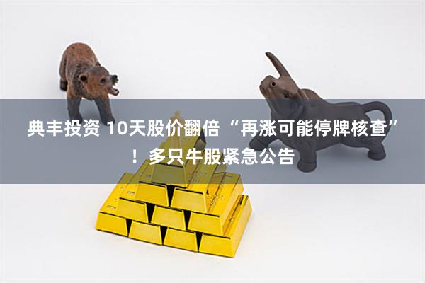 典丰投资 10天股价翻倍 “再涨可能停牌核查”！多只牛股紧急公告
